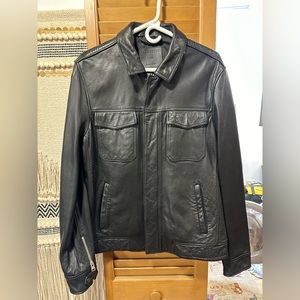 All Saints Large Black Leather Jacket - Never Worn